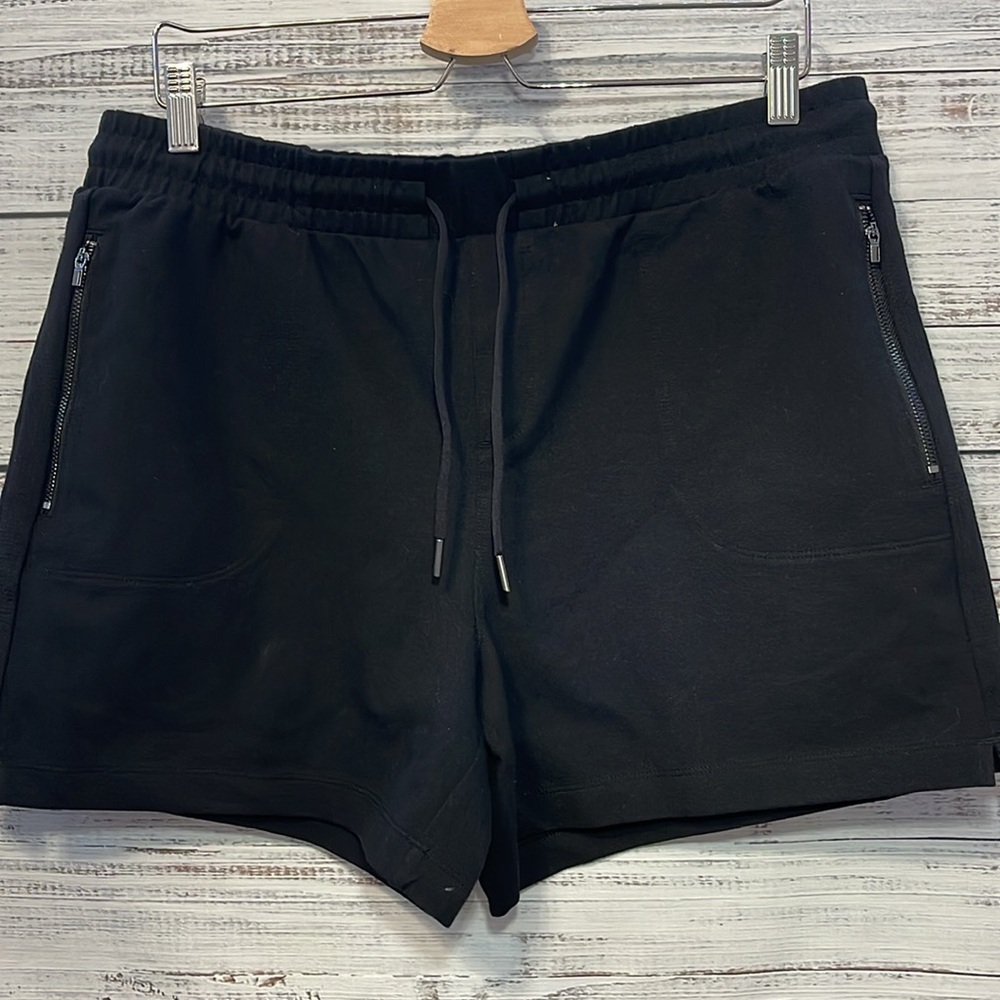 Athletic Works Black Cotton Shorts | Size Large